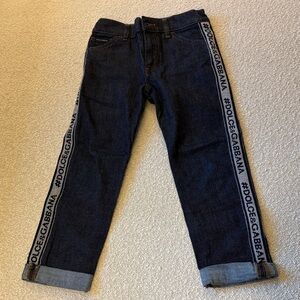 Dolce & Gabbana Boys Blue Jeans with Logo Trim size 5